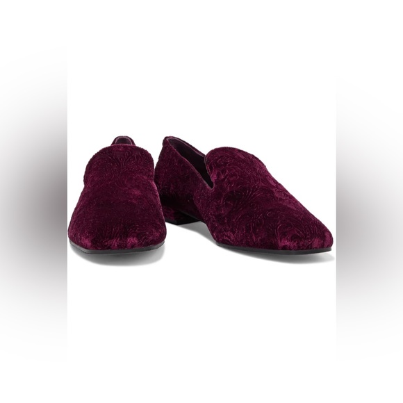 NWT Stuart Weitzman Arky velvet raspberry loafers - Picture 3 of 9
